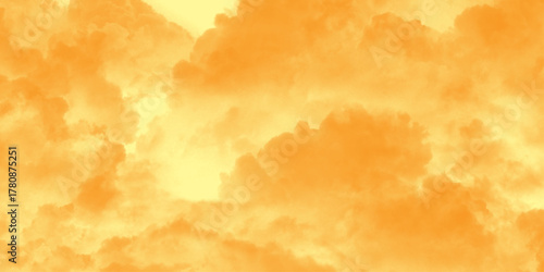 Yellow Wall Texture Background. texture yollow background. watercolor texture. Abstract fantasy smooth hand drawn digital art watercolor background with cloud smoke .