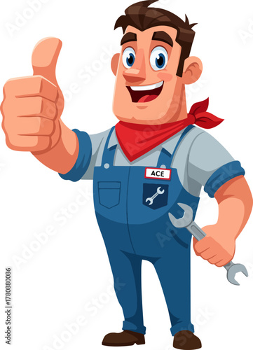 mechanic character illustration