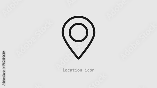 GPS location pin icon with radio wave animation, Location symbol, black pin point icon, Location pin, road location.