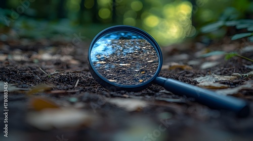Examining soil surfaces through a magnifying glass