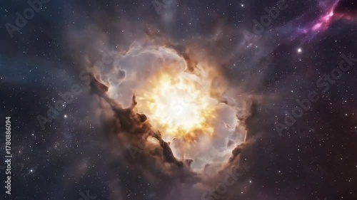 Explosion of colors in outer space