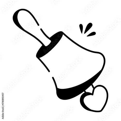 A drawing style icon depicting marriage bell