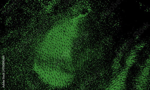 Abstract green and black speckled texture background