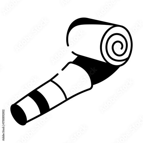 A drawing style icon showing a party whistle