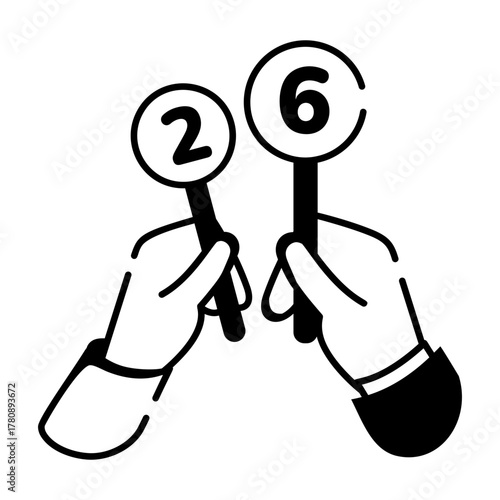 A drawing style icon showing lollipops