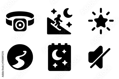 Night Ashboarding Icons. Isometric vector illustration set of Microbiology lab: bacterial DNA strand, antimicrobial zone chart,