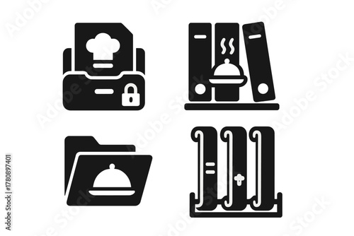 Culinary Icon Archive. Isometric vector illustration set Historical monuments – Great Pyramid of Giza, Sphinx statue, ancient