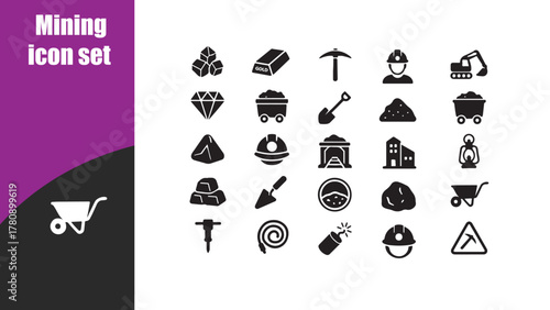 Mining  icon set