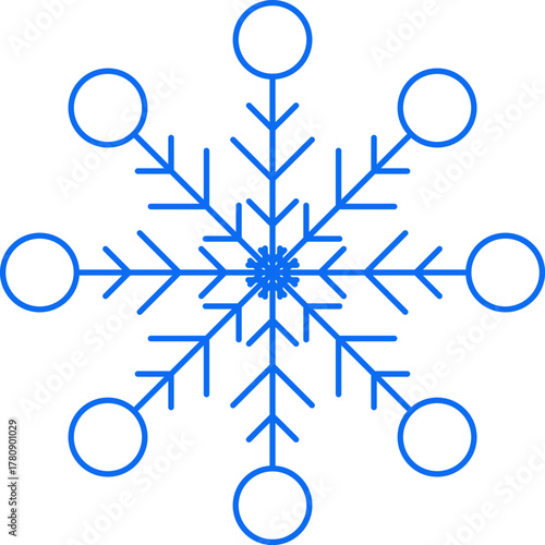 Snowflake snow freeze winter thin line outline icon. Snowflakes thin line icon set. Snowflake Simple illustration