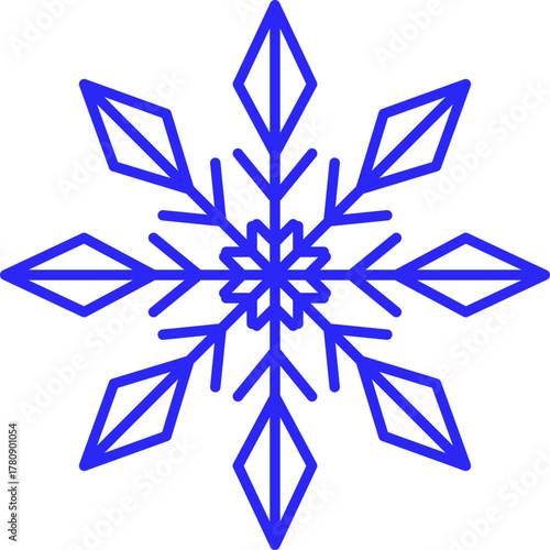 Snowflake snow freeze winter thin line outline icon. Snowflakes thin line icon set. Snowflake Simple illustration