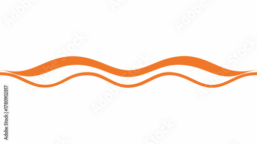Abstract orange wave vector design illustration for business banner template backdrop