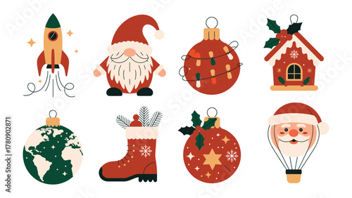 Festive Christmas Ornaments: A delightful array of unique Christmas ornaments, each one a festive symbol of the holiday spirit, ready to brighten any seasonal display.