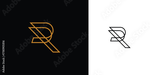 Modern and unique letter R initials logo design
