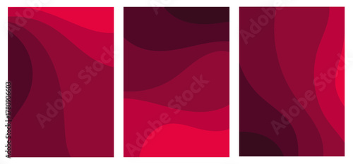 vector art of abstract red flow wallpaper. Vector set of red color shade with flowing style. For wallpaper, background, poster, leaflet and vector template.
