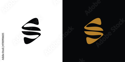 modern and unique letter S initials logo design