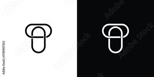 Modern and unique letter T initials logo design