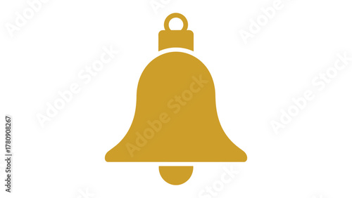 Golden Bell: A simple, elegant golden bell isolated, an emblem of announcement and celebration, capturing a sense of joyous anticipation.