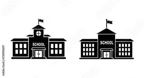 Black leather jackets front and back views stylish fashion illustration