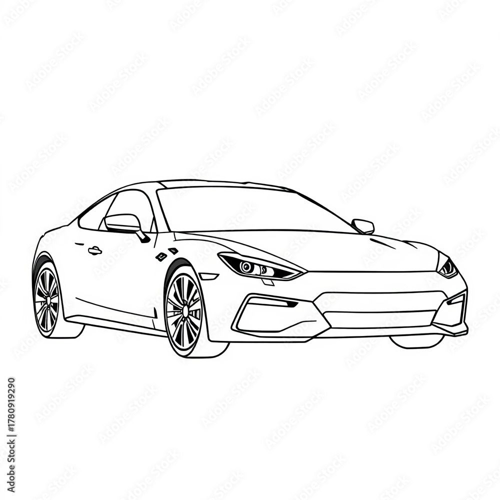 Naklejka premium Isolated black car outline, vector graphic, easy to edit and use, vector, icon