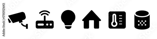 Smart house icon. Smart home symbols