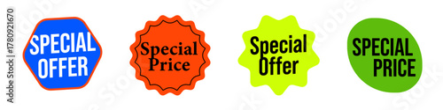 Special offer sticker. Discount badge vector