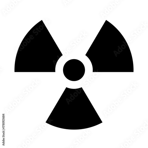 Nuclear power. Radiation icon vector