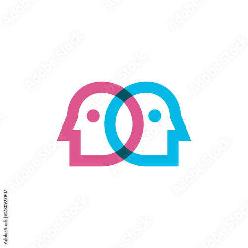 Overlapping Heads Communication Logo