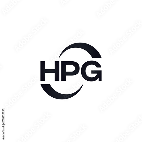 HPG set ,HPG logo. K C A design. White HPG letter. HPG, K C A letter logo design. Initial letter HPG letter logo set, linked circle uppercase monogram logo. K C A letter logo vector design.