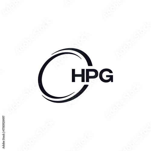 HPG set ,HPG logo. K C A design. White HPG letter. HPG, K C A letter logo design. Initial letter HPG letter logo set, linked circle uppercase monogram logo. K C A letter logo vector design.