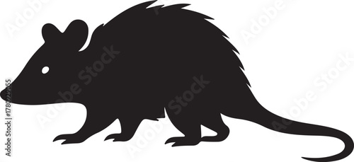Opossum silhouette vector