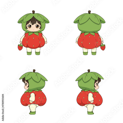 character sheets baby costum strawberry