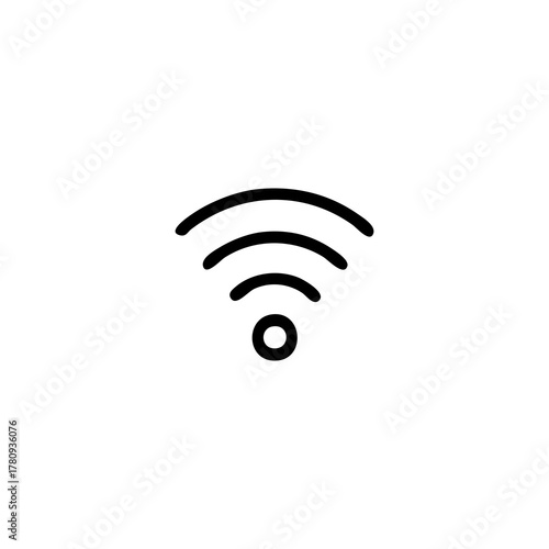 Black circular wifi signal