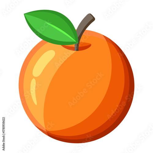 Vibrant Orange Fruit Illustration