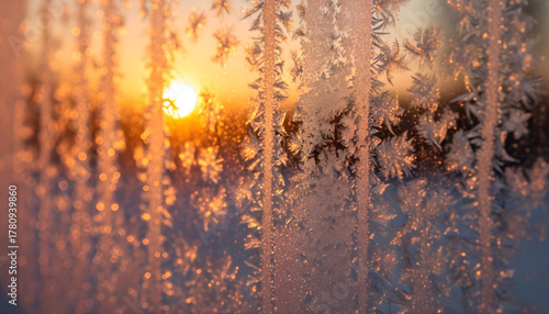 Burning sunset reflecting on calm water
