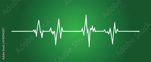 Heart beat one line, Continuous lines heart beats drawing, Wave pulse, Medical Cardiogram Background