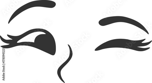 Funny wink expression