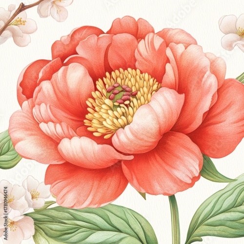 The watercolor seamless pattern features flowers and gentle colors, evoking a feminine theme