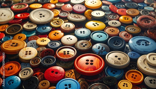 Wallpaper Mural Assortment of colorful, varied buttons in a vibrant close-up shot Torontodigital.ca