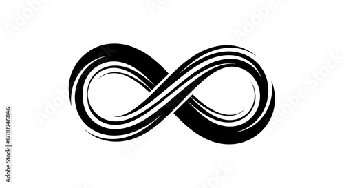Black infinity symbol