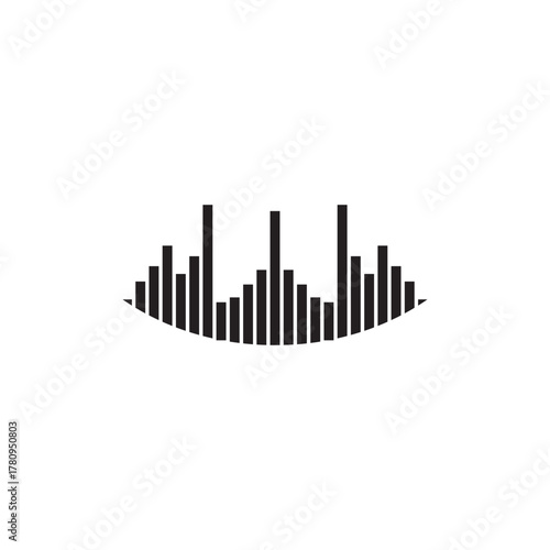 Sound waves vector illustration
