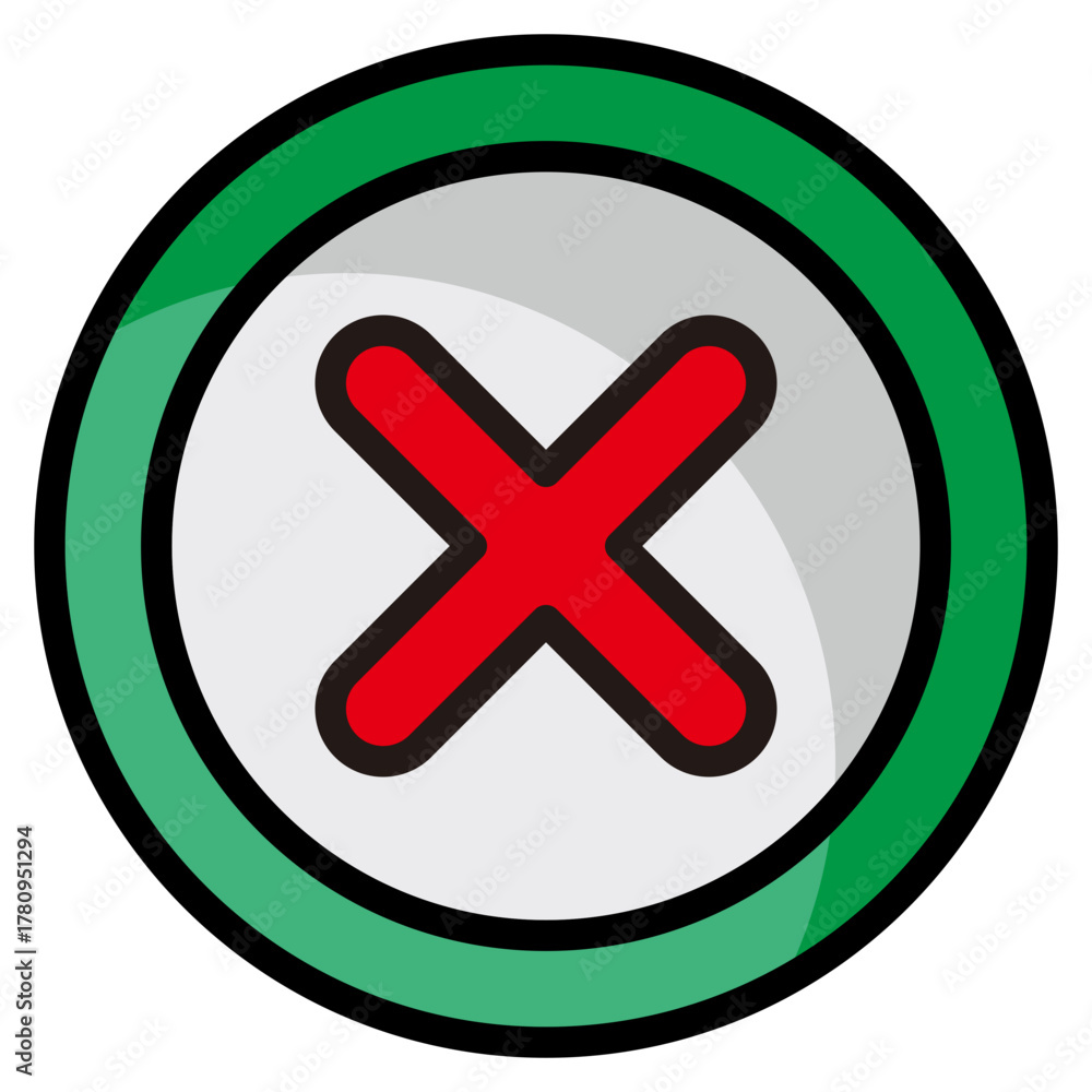 Obraz premium Cross Mark Icon Element For Design