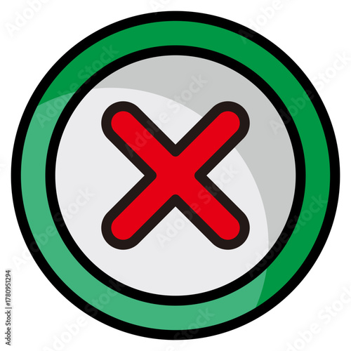 Cross Mark  Icon Element For Design