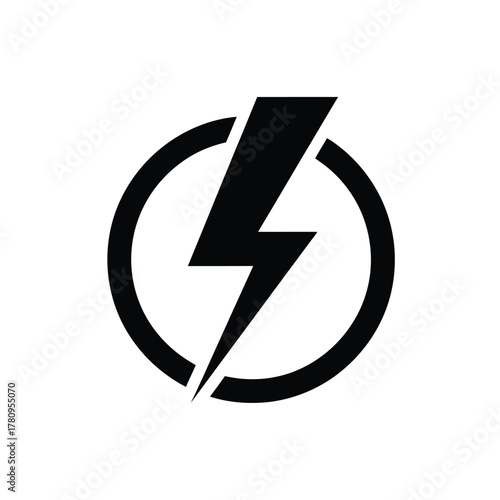 Free Download Lightning bolt in circle icon representing electricity and power - GFXLoad