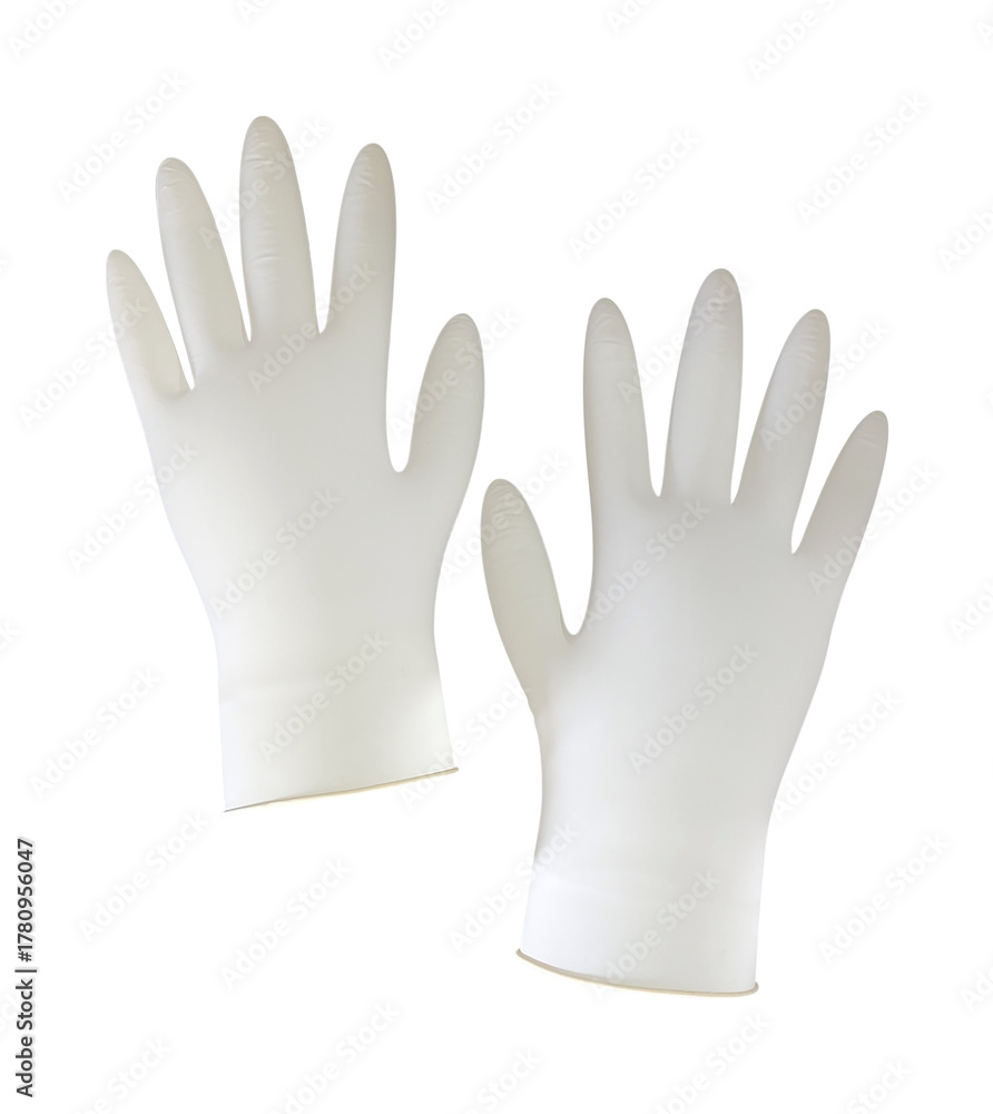 Obraz premium A Pair of Latex Safety Hand Gloves Indoor shoot