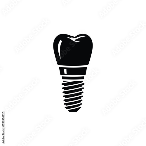 Dental implant icon representing dentistry, oral health, and care