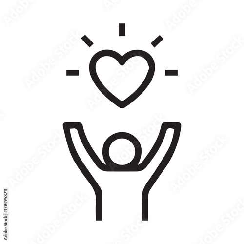 Quality of life vector icon isolated on white background