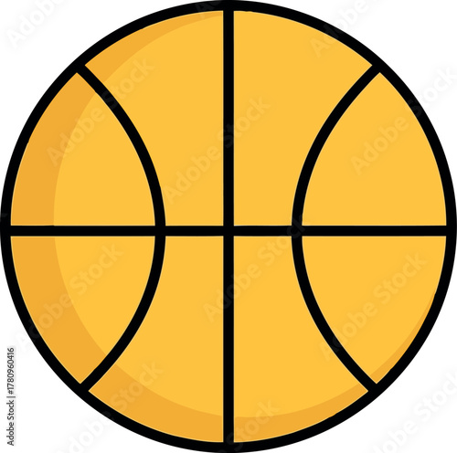 Vibrant basketball icon sport game graphic
