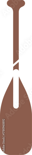 Minimalist paddle icon water sports equipment
