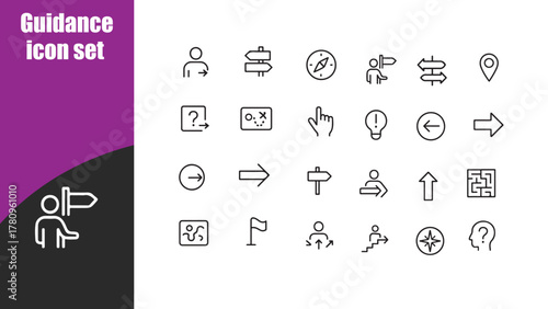 Guidance icon set