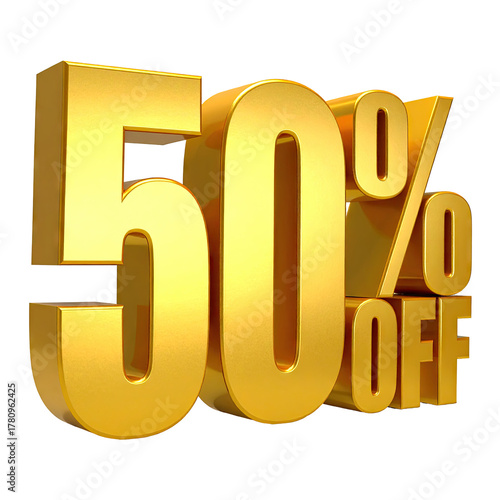 3D rendered golden metallic text spelling 